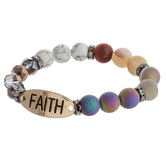 One Blessed Nana Jewelry - NWT *BOUTIQUE**   BEAUTIFUL FAITH STRETCH BRACELET